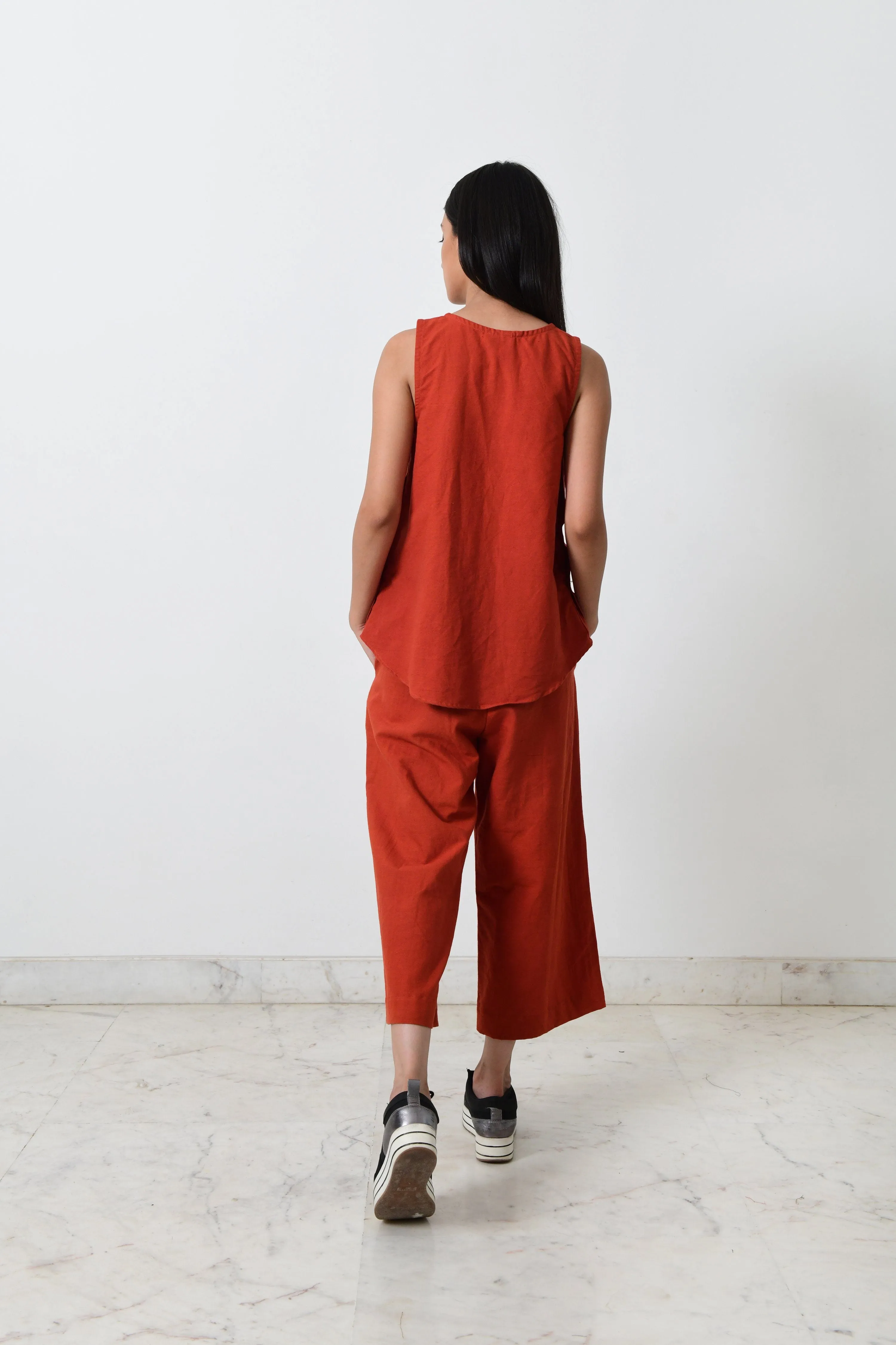 RUST KHADI CO-ORD