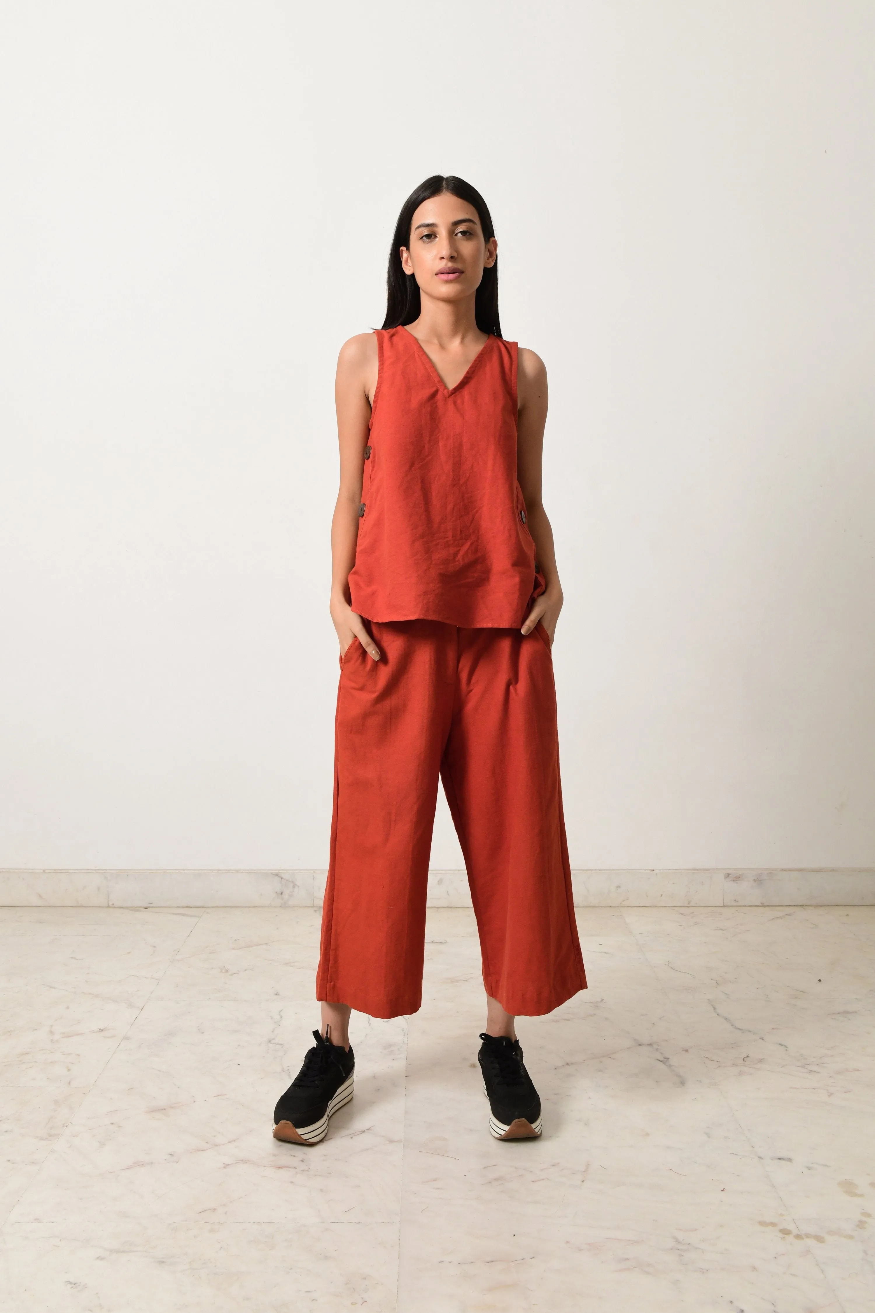 RUST KHADI CO-ORD