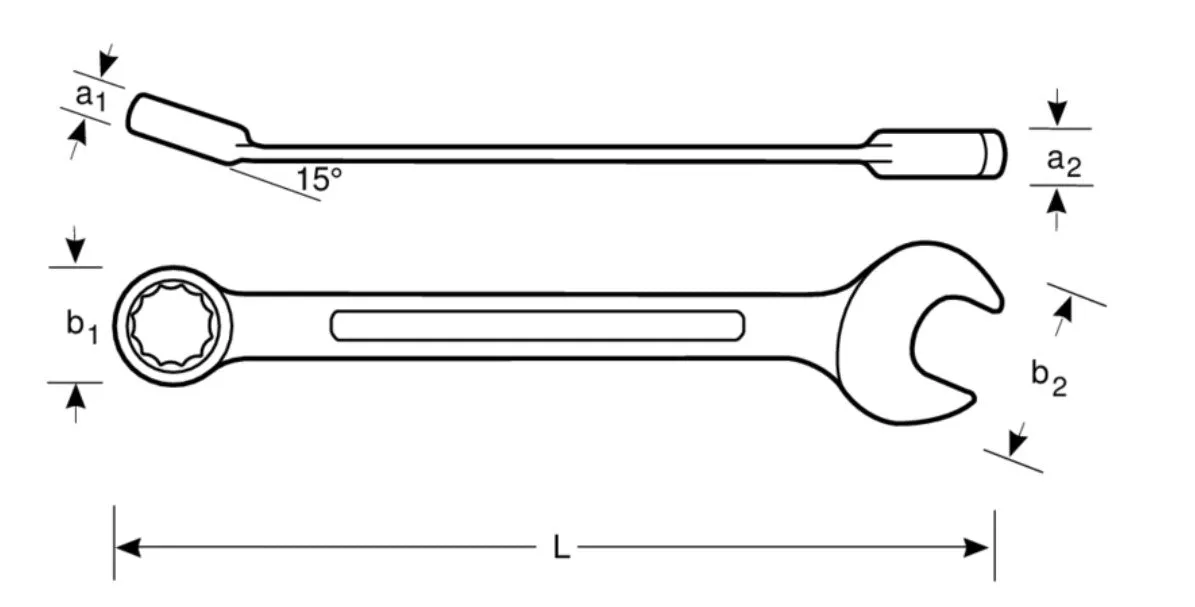 Sandvik Belzer Metric Flat Combination Wrenches with Chrome Finish  111M-11mm