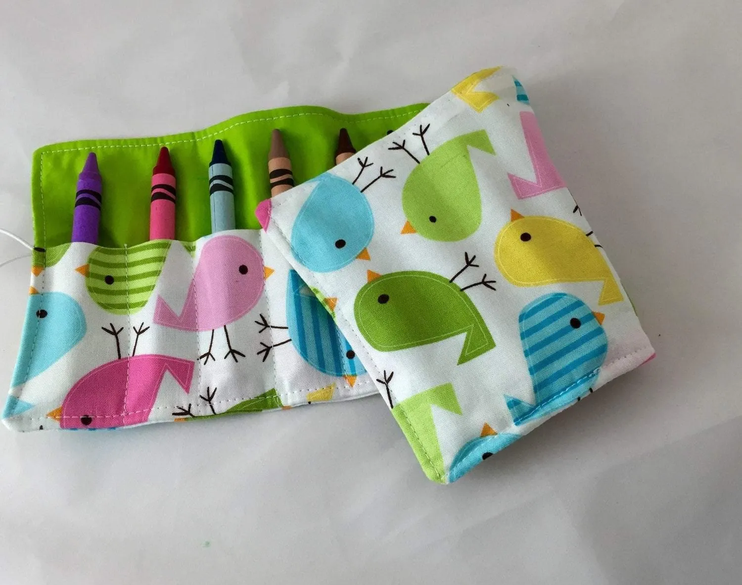 Springs Birds Crayon Roll, Quiet Toy for Travel, Girl's Stocking Stuffer