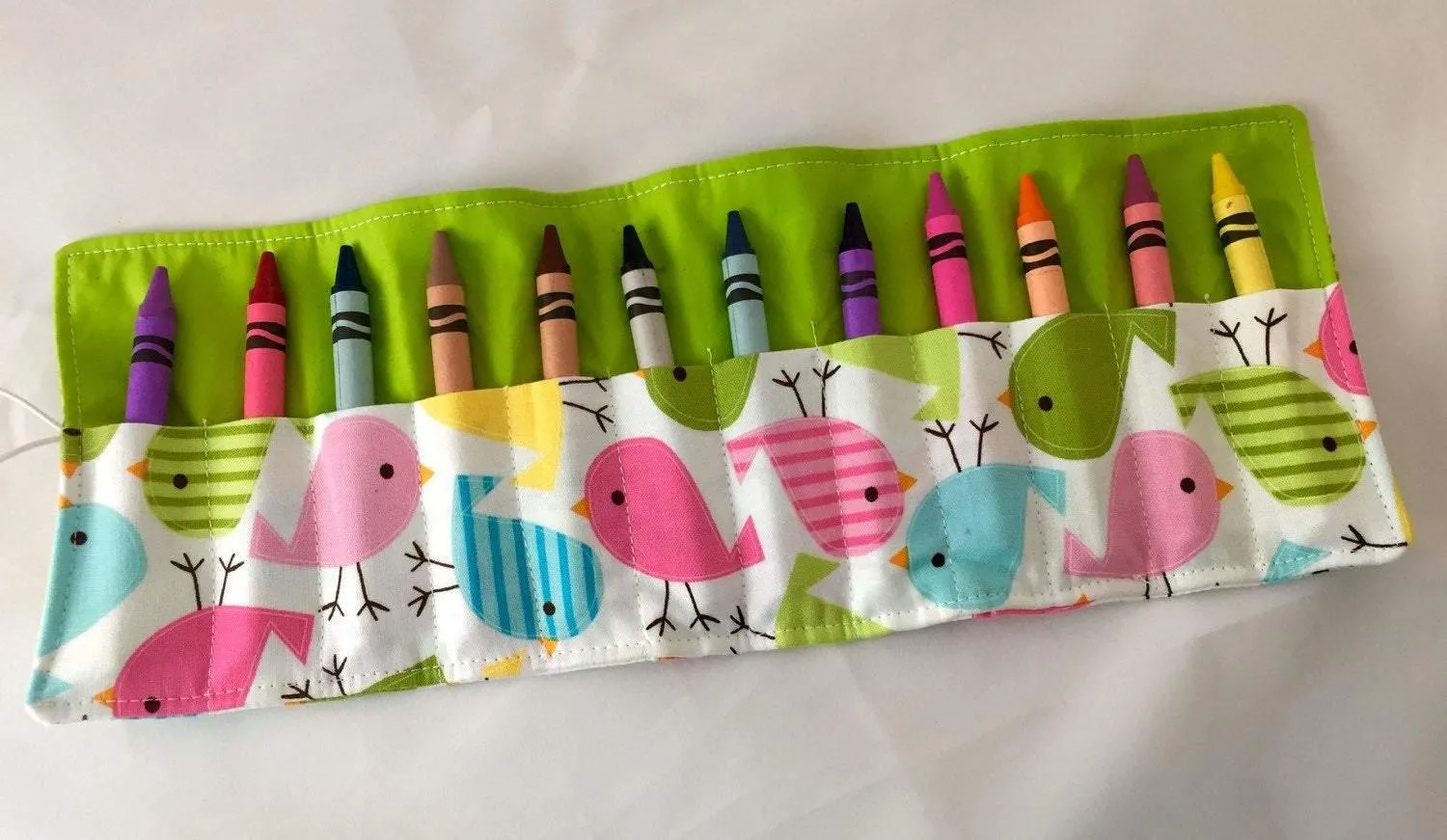 Springs Birds Crayon Roll, Quiet Toy for Travel, Girl's Stocking Stuffer