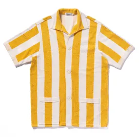 STRIPE COTTON PILE BEACH SHIRT