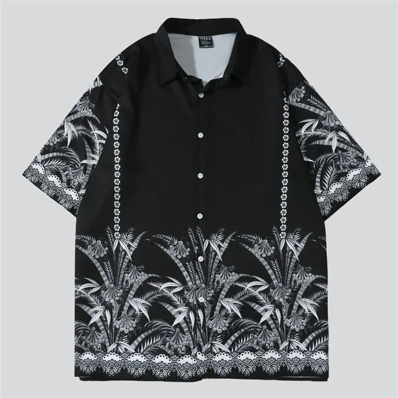 Summer Coconut Tree Print Hawaiian Shirt