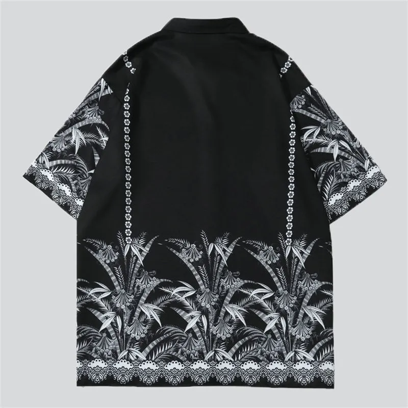 Summer Coconut Tree Print Hawaiian Shirt