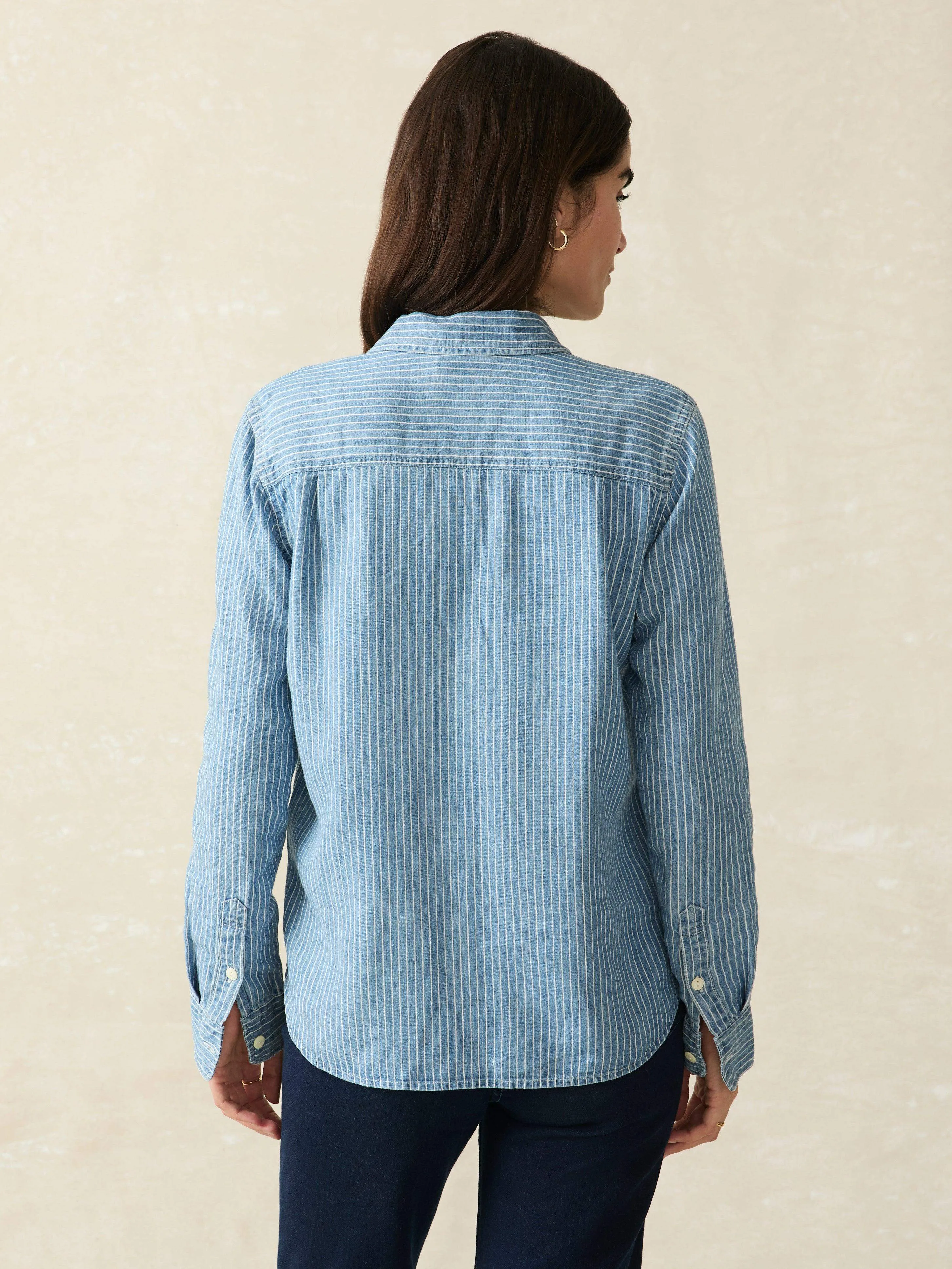 Tried & True Chambray Shirt - Aspen Stripe Wash