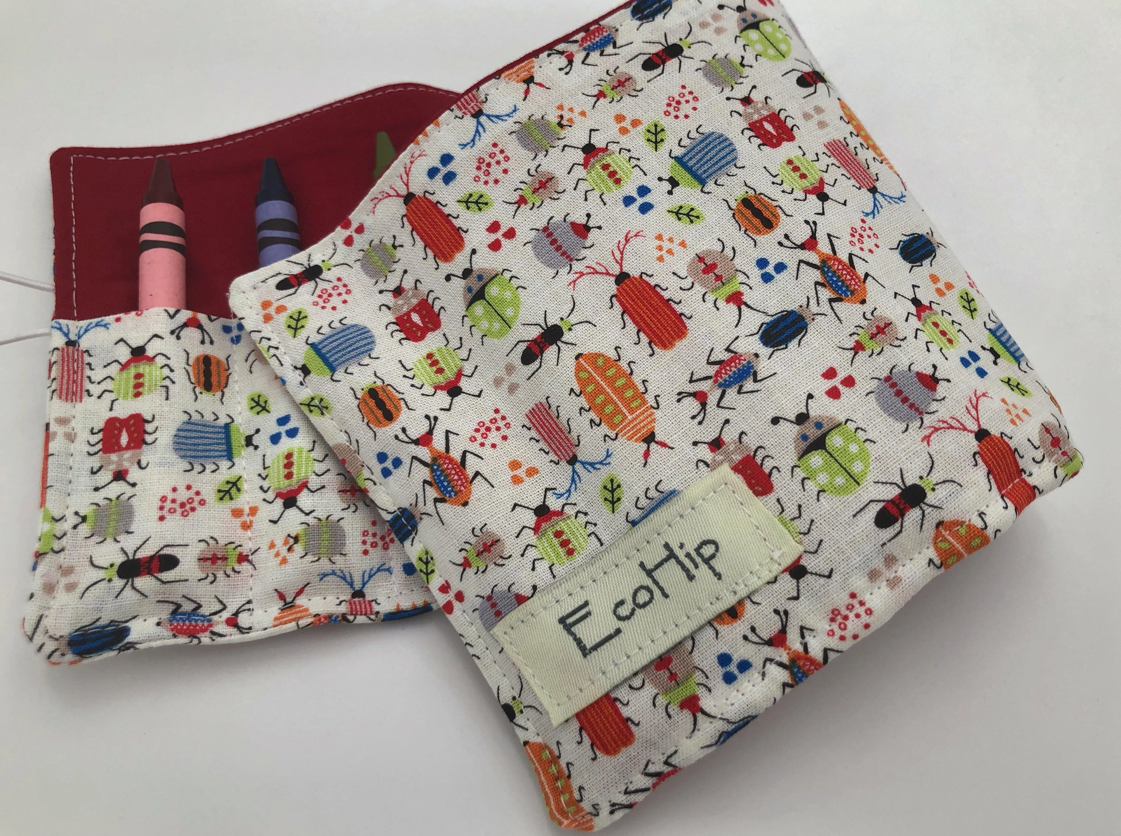 Ugly Bug Crayon Roll, Creepy Crawly Crayon Case, Bug Stocking Stuffer