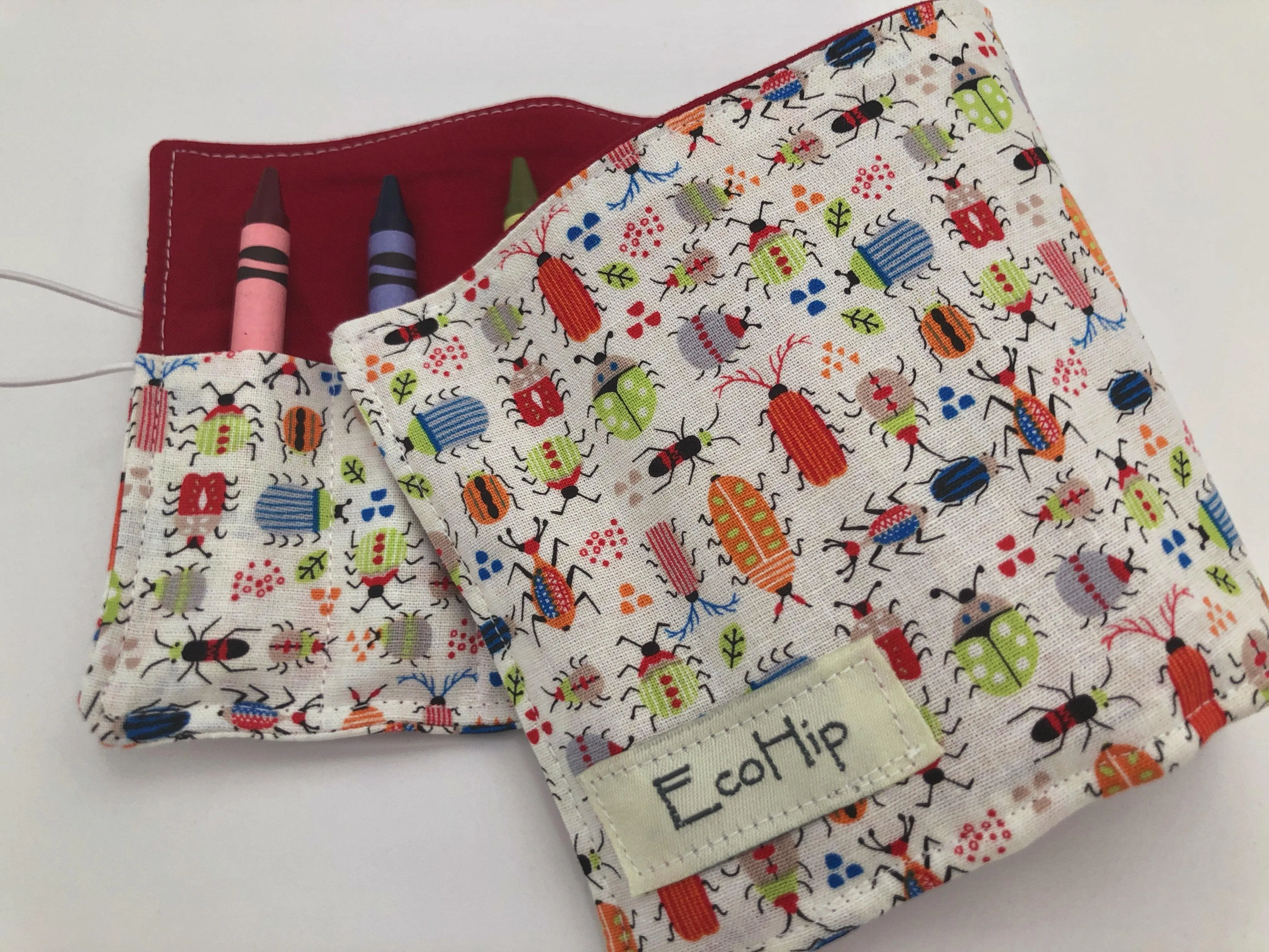 Ugly Bug Crayon Roll, Creepy Crawly Crayon Case, Bug Stocking Stuffer