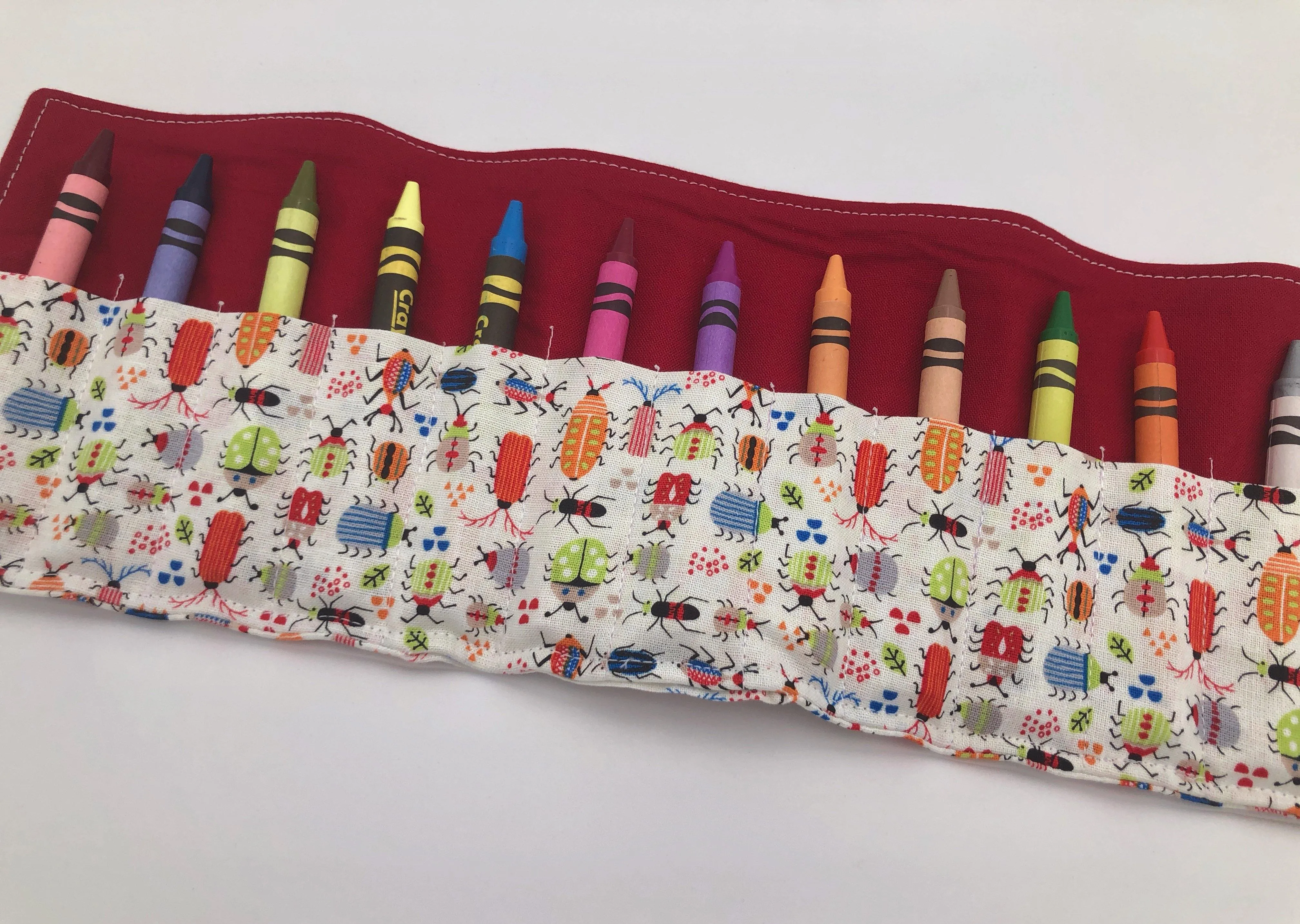 Ugly Bug Crayon Roll, Creepy Crawly Crayon Case, Bug Stocking Stuffer