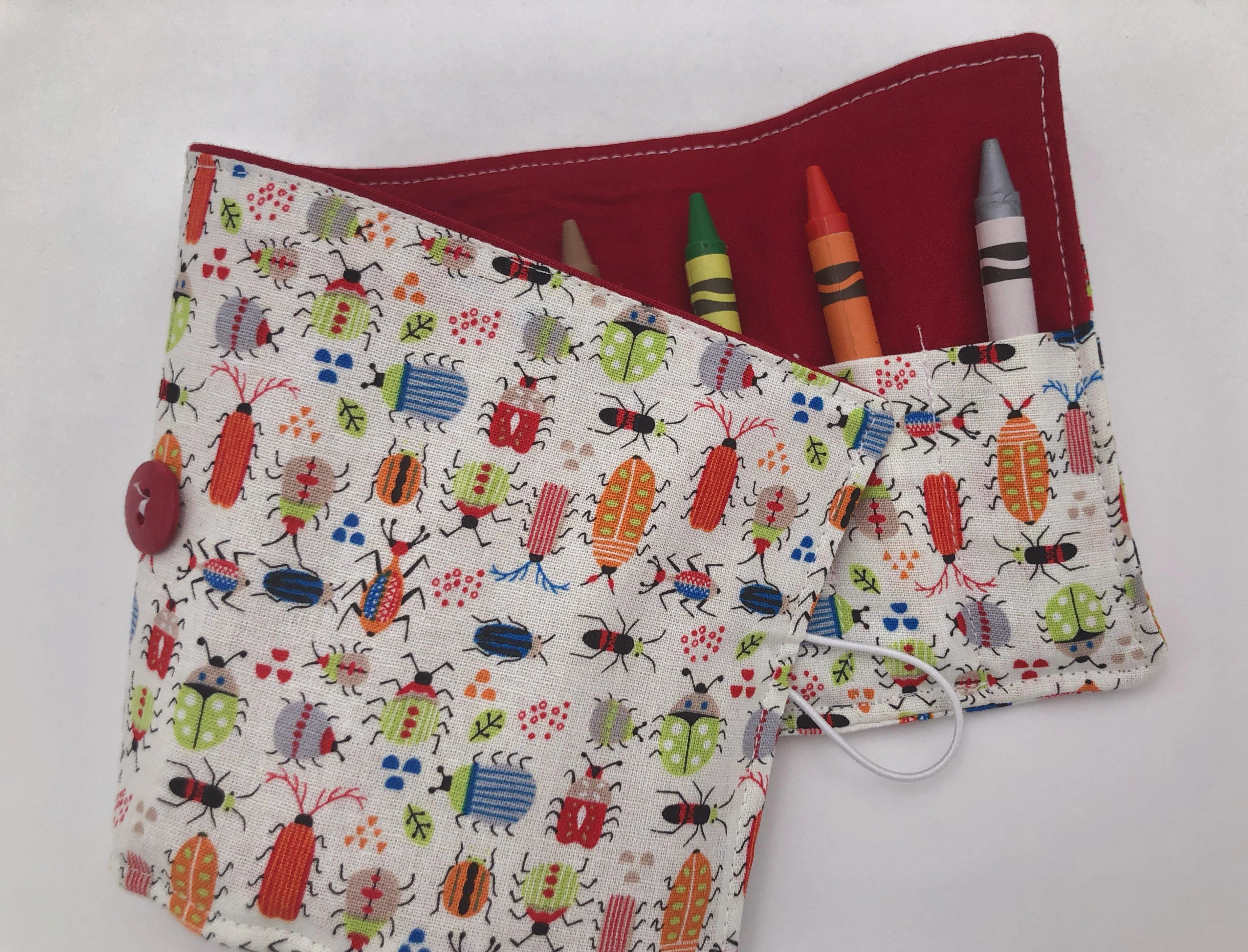 Ugly Bug Crayon Roll, Creepy Crawly Crayon Case, Bug Stocking Stuffer