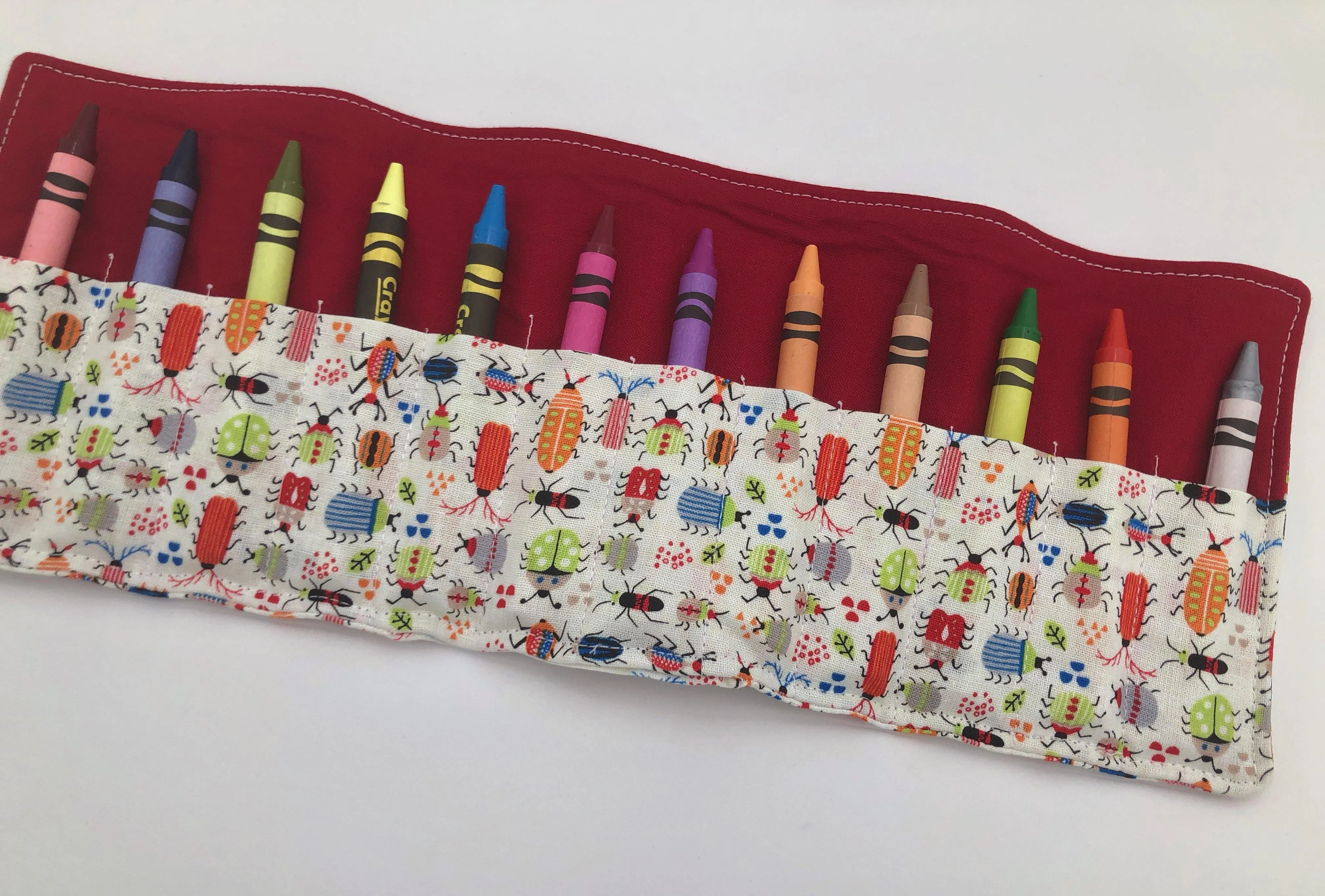 Ugly Bug Crayon Roll, Creepy Crawly Crayon Case, Bug Stocking Stuffer