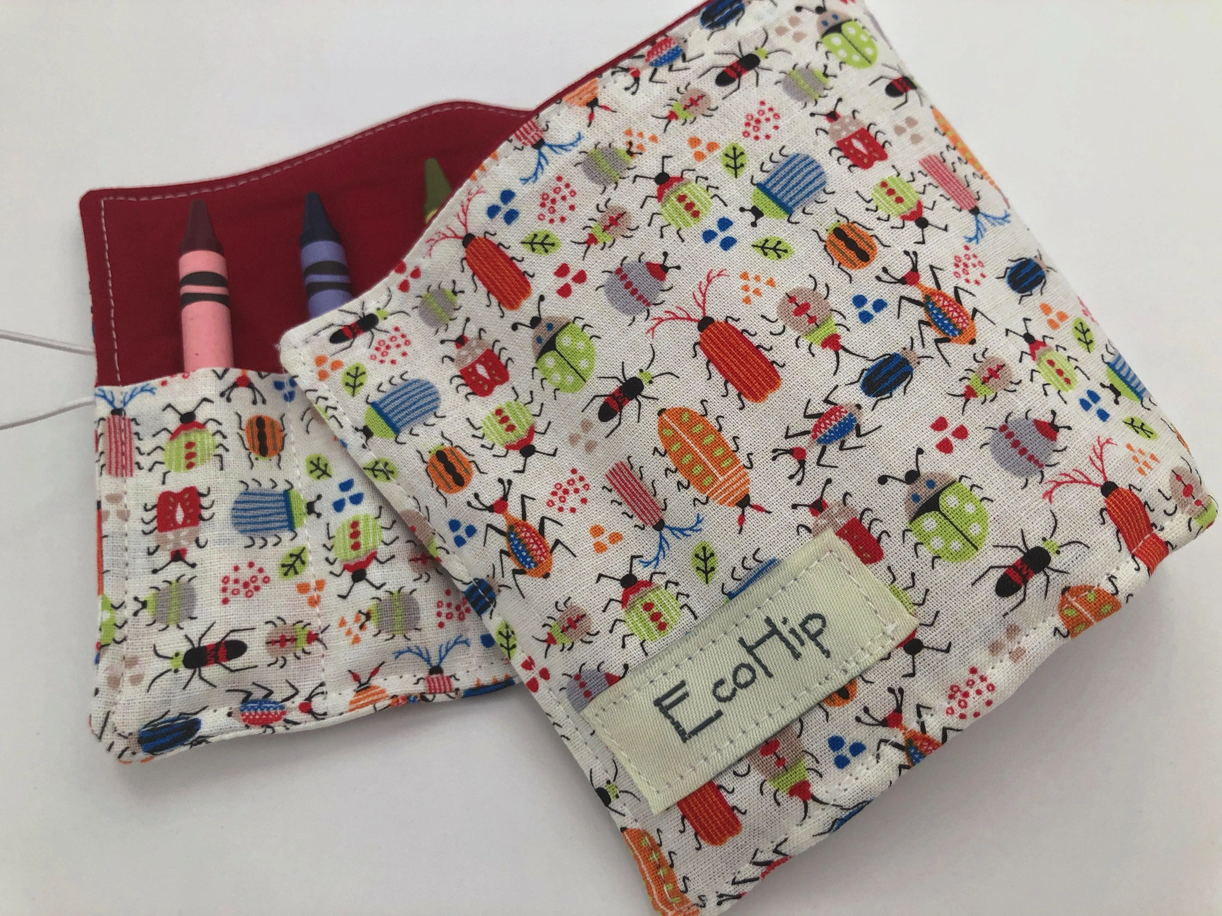 Ugly Bug Crayon Roll, Creepy Crawly Crayon Case, Bug Stocking Stuffer