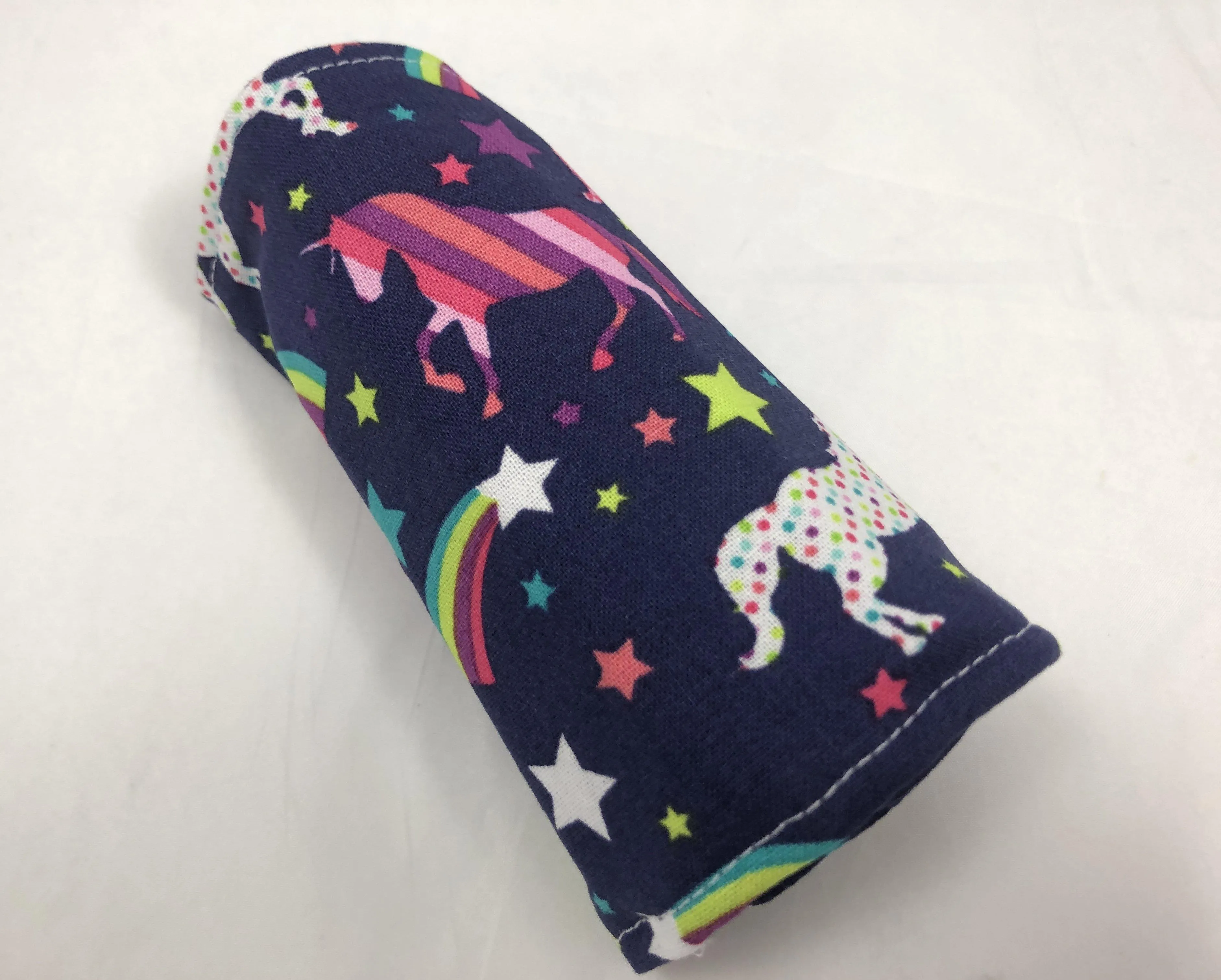 Unicorn Crayon Roll, Girl's Stocking Stuffer, Rainbow Crayon Case, Purple