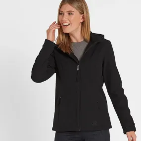 Valley Womens Softshell Hoody - Black