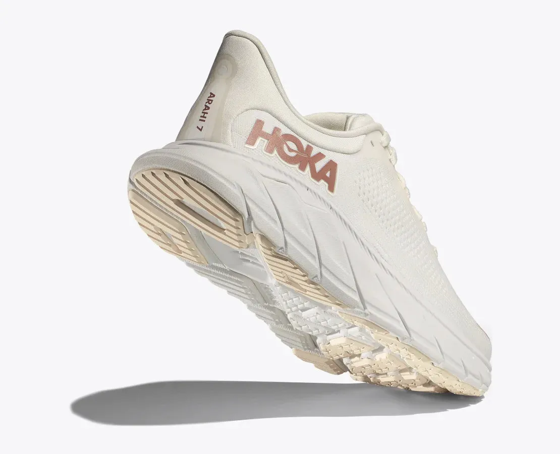 Women's Hoka Arahi 7 (Blanc De Blanc/Rose Gold)