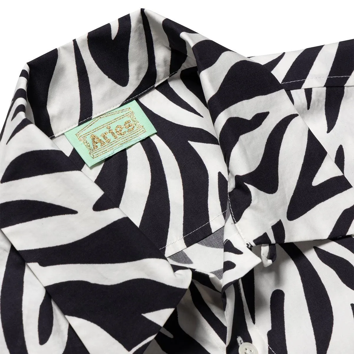 Zebra Print Hawaiian Shirt 'White'